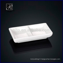 2015 plat rectangulaire de porcelaine de design agréable plat plat wasabi &amp; saucer de soja